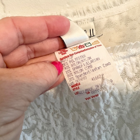 Joseph Ribkoff Y2K Bustier Sheer Tank top Lace Mesh Stretch Romantic White 16 - Picture 8 of 8